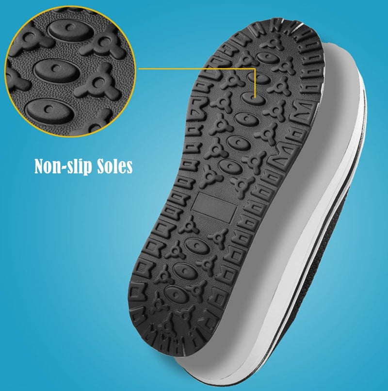 DADAWEN Women's Slip On Breathable Mesh Walking Tennis Shoes Lightweight Comfort Wedge Platform Casual Sneakers for Gym Travel Work Black US Size 6 - Image 5